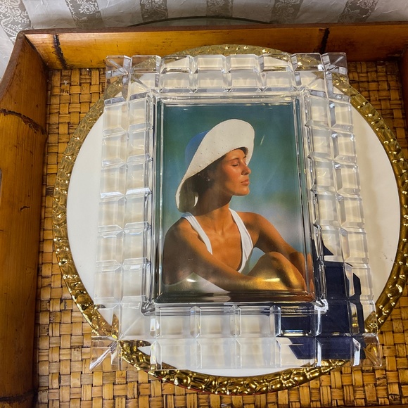 VTG Mikasa Cut Crystal Glass Picture Frame - Picture 7 of 7